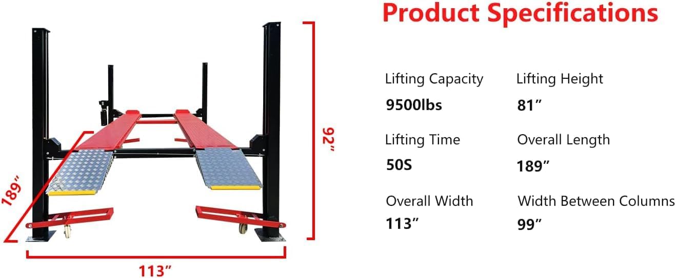 KATOOL 4 post lift review and rating — design and build quality detail on the locking mechanism