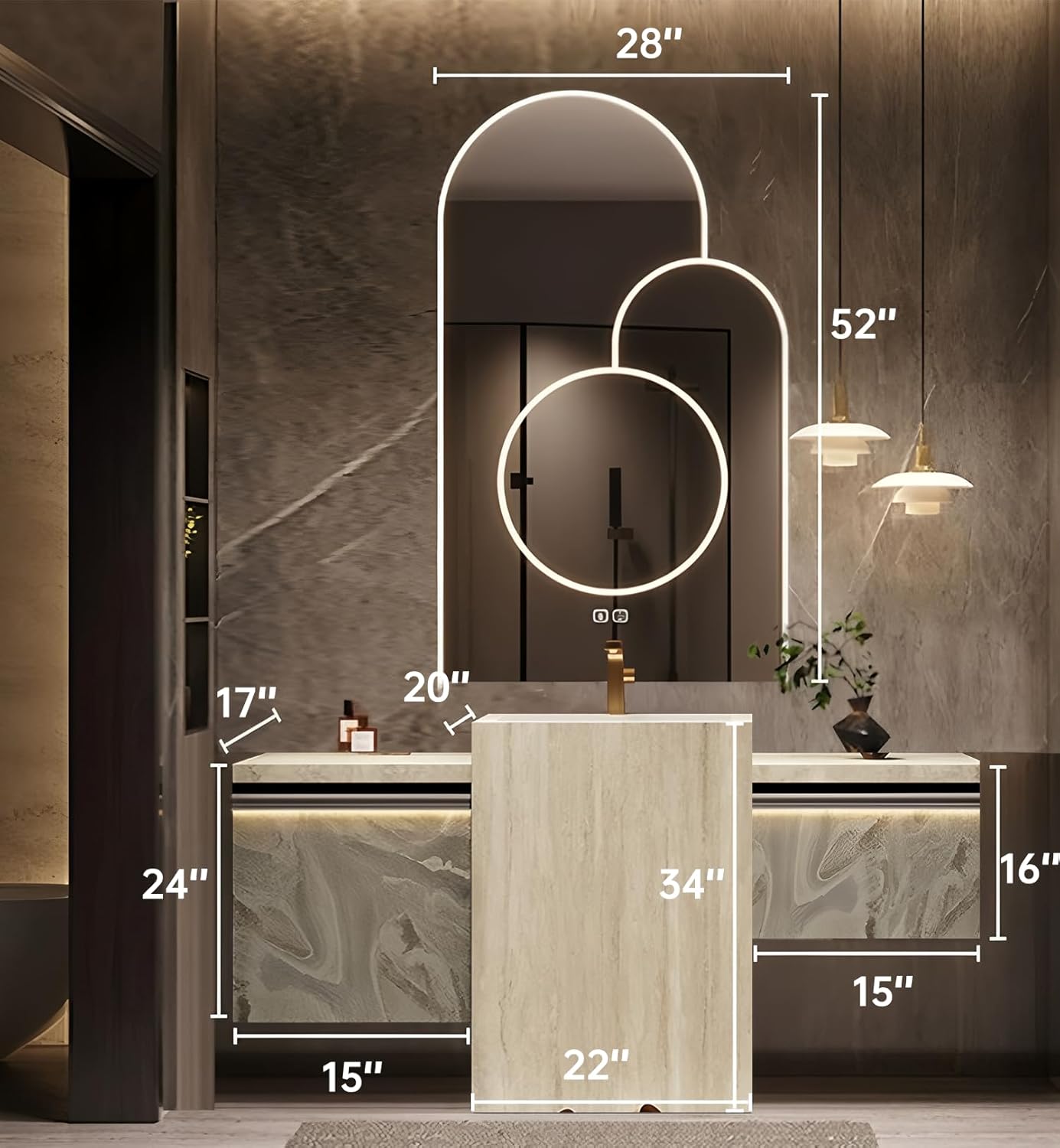 LUTHXAY 52 inch bathroom vanity review unboxing and complete package contents