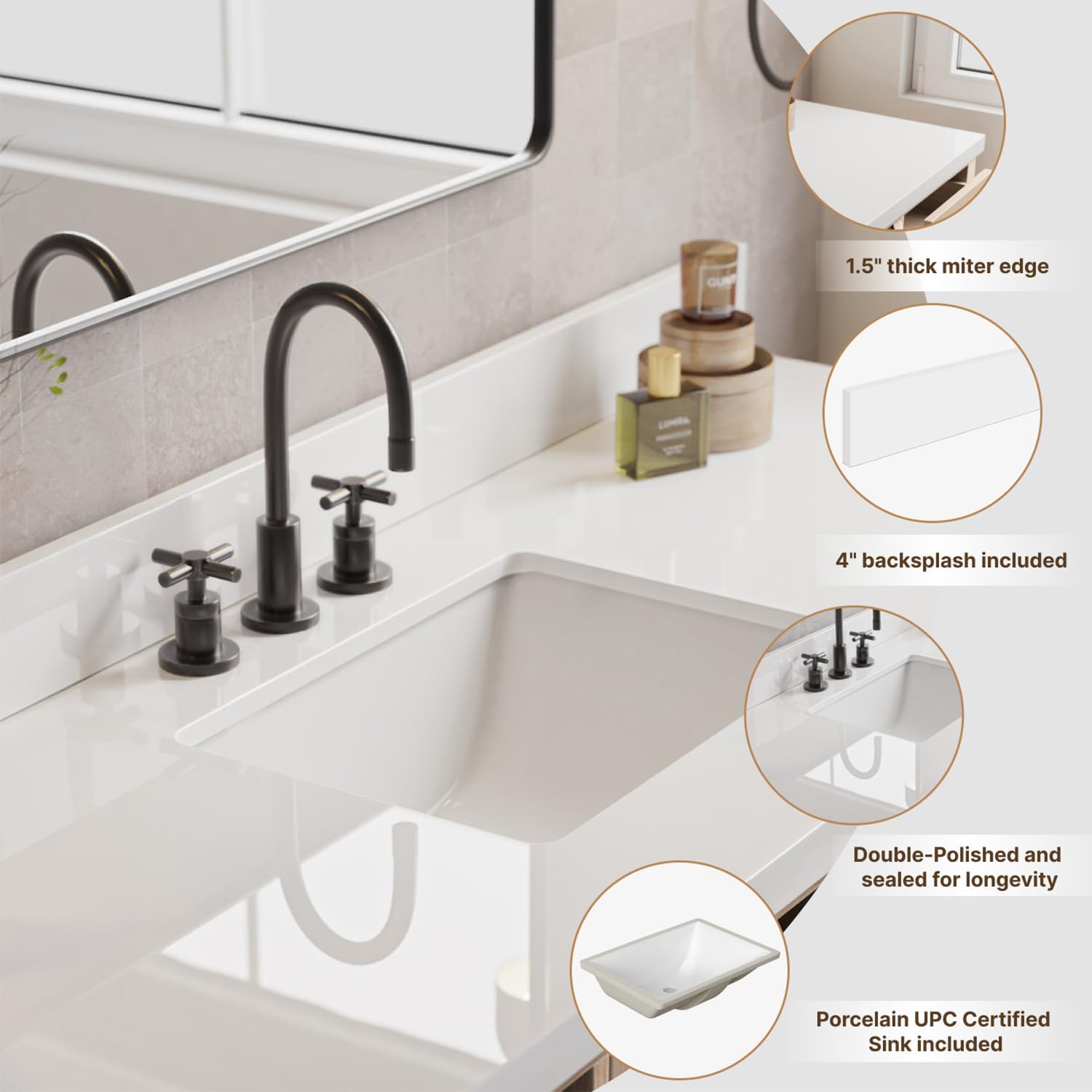 DKB Emilia 72 inch bathroom vanity review hidden pull out drawer dovetail joinery detail