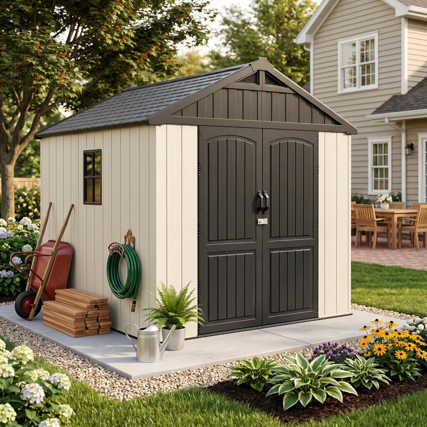 Devoko Plastic Storage Shed Review: Pros & Cons 1 Devoko plastic storage shed review,Devoko plastic storage shed review and rating,is Devoko plastic storage shed worth buying,Devoko plastic storage shed review pros cons,Devoko plastic storage shed review honest opinion,Devoko 8x8 resin shed review verdict unboxing — package contents and first impressions