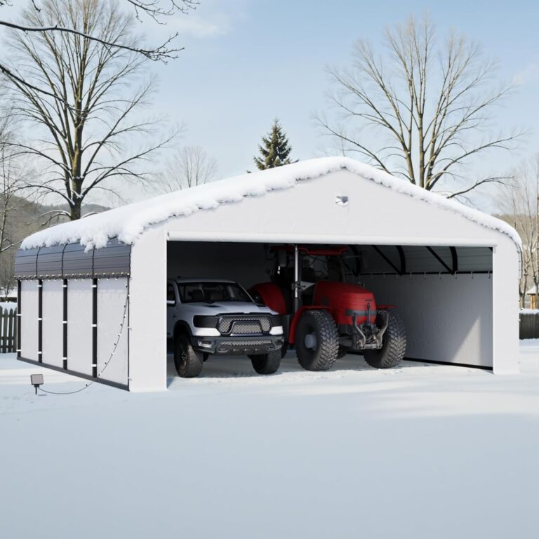 Sannwsg 20x20 Metal Carport Review: Honest Pros & Cons 1 Image 1 of Sannwsg 20x20 metal carport review