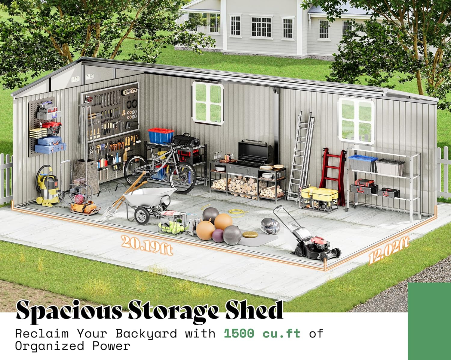 VanAcc 12x20x7.2 FT Outdoor Storage Shed review,VanAcc storage shed review and rating,VanAcc metal shed review pros cons,VanAcc outdoor shed review honest opinion,VanAcc shed review verdict,is VanAcc shed worth buying after weeks of real-world daily use