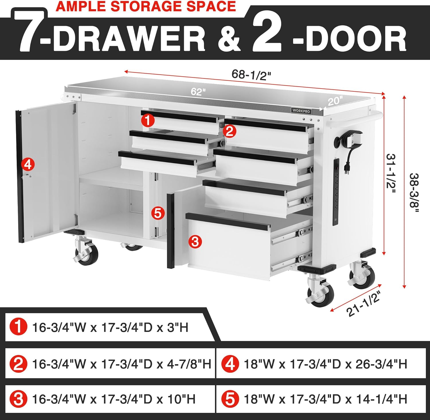 WORKPRO rolling tool chest review,WORKPRO 7-drawer tool cabinet review and rating,is WORKPRO rolling tool chest worth buying,WORKPRO tool storage cabinet review pros cons,WORKPRO rolling chest review honest opinion,WORKPRO 1000 lbs tool chest review verdict setup process and initial configuration