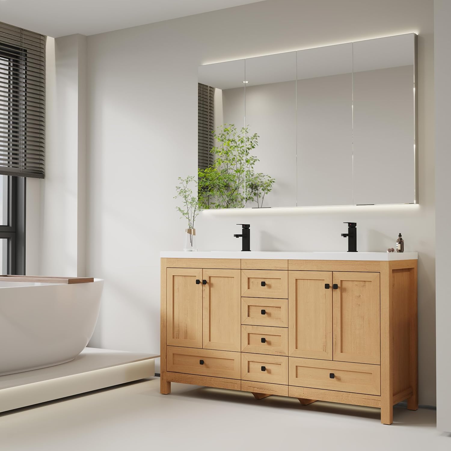 eclife 60 bathroom vanity review — full box contents and build quality