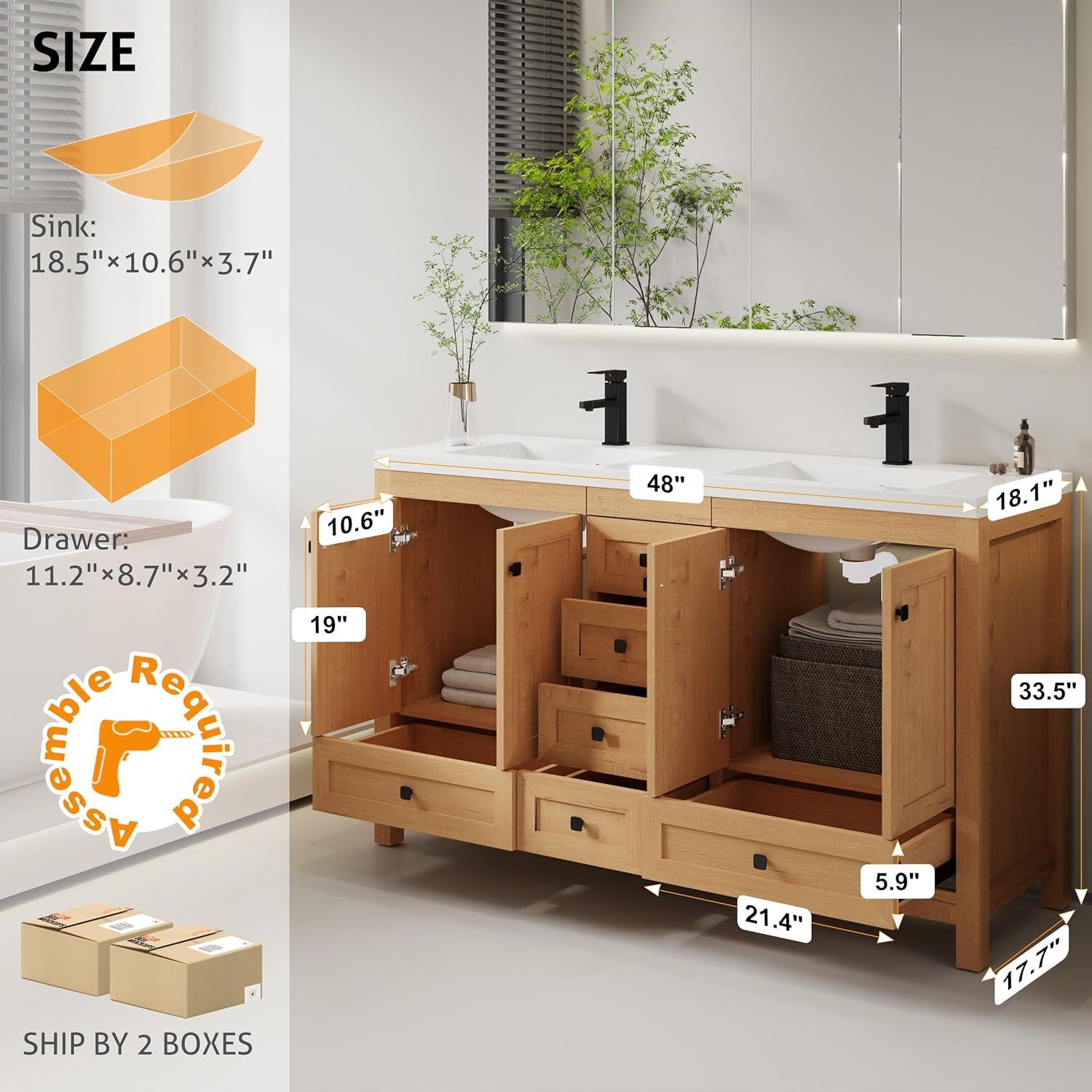 eclife 60 bathroom vanity review — features that matter in real use