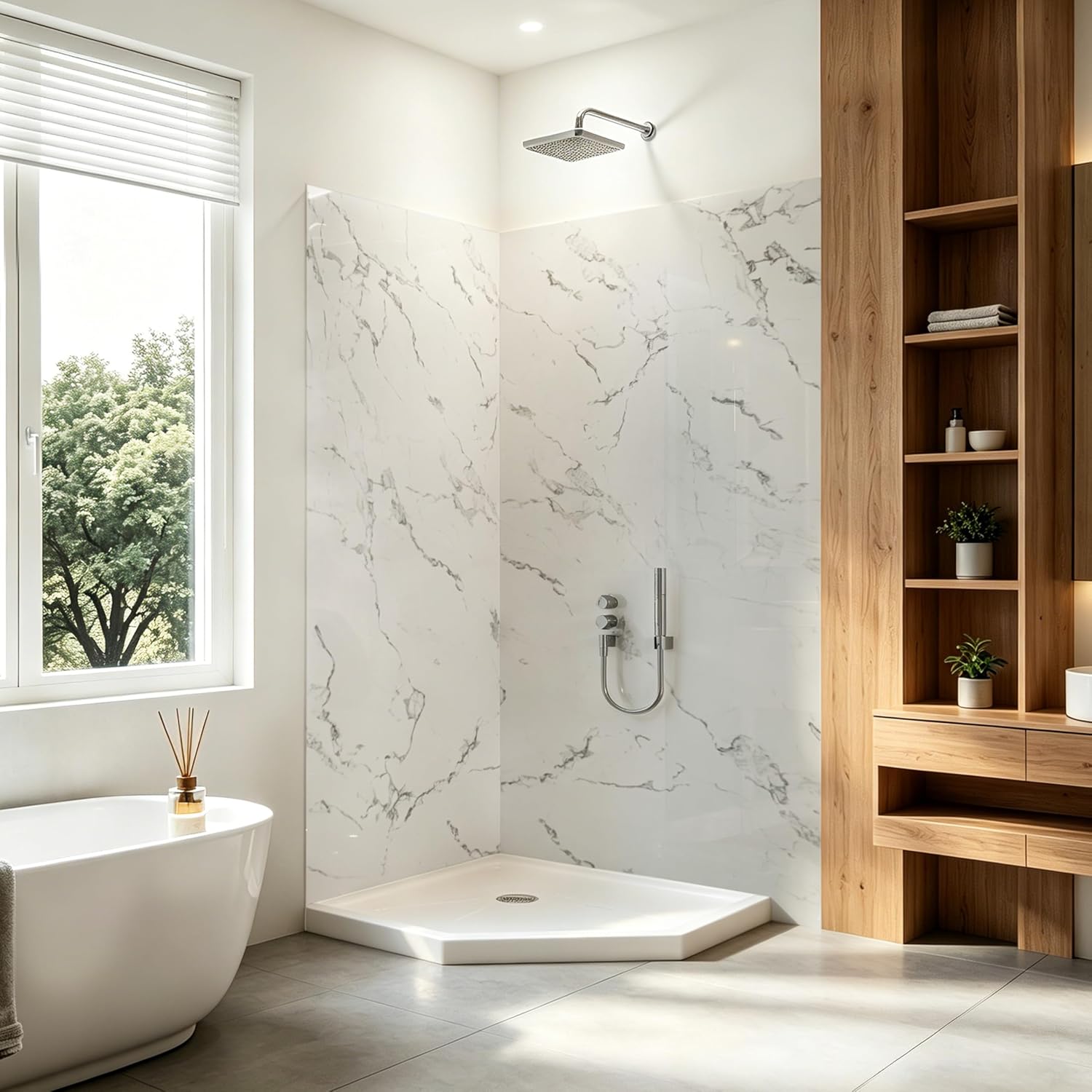 iBath Shower Wall Review: Pros & Cons Worth Buying? 2 iBath shower wall review,iBath shower wall review and rating,iBath shower surround review pros cons,iBath Volakas White shower wall review,is iBath shower wall worth buying,iBath acrylic shower wall review honest opinion testing methodology and evaluation criteria