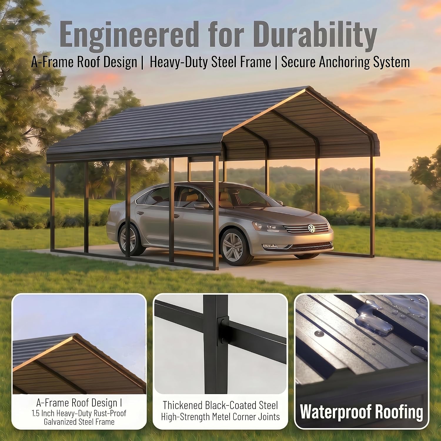 step by step assembly guide for yotila 20x20 carport review