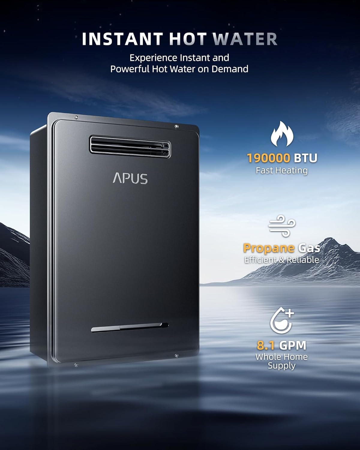 APUS 190000 BTU water heater review,APUS tankless water heater review and rating,is APUS water heater worth buying,APUS 190000 BTU review pros cons,APUS water heater review honest opinion,APUS tankless water heater review verdict key features examined up close