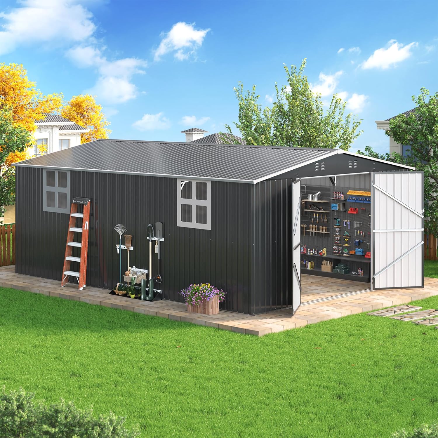 AirWire 12x18 FT storage shed review,AirWire storage shed review and rating,is AirWire 12x18 FT shed worth buying,AirWire metal shed review pros cons,AirWire outdoor storage shed honest opinion,AirWire 12x18 FT shed review verdict — full unboxing showing every item included