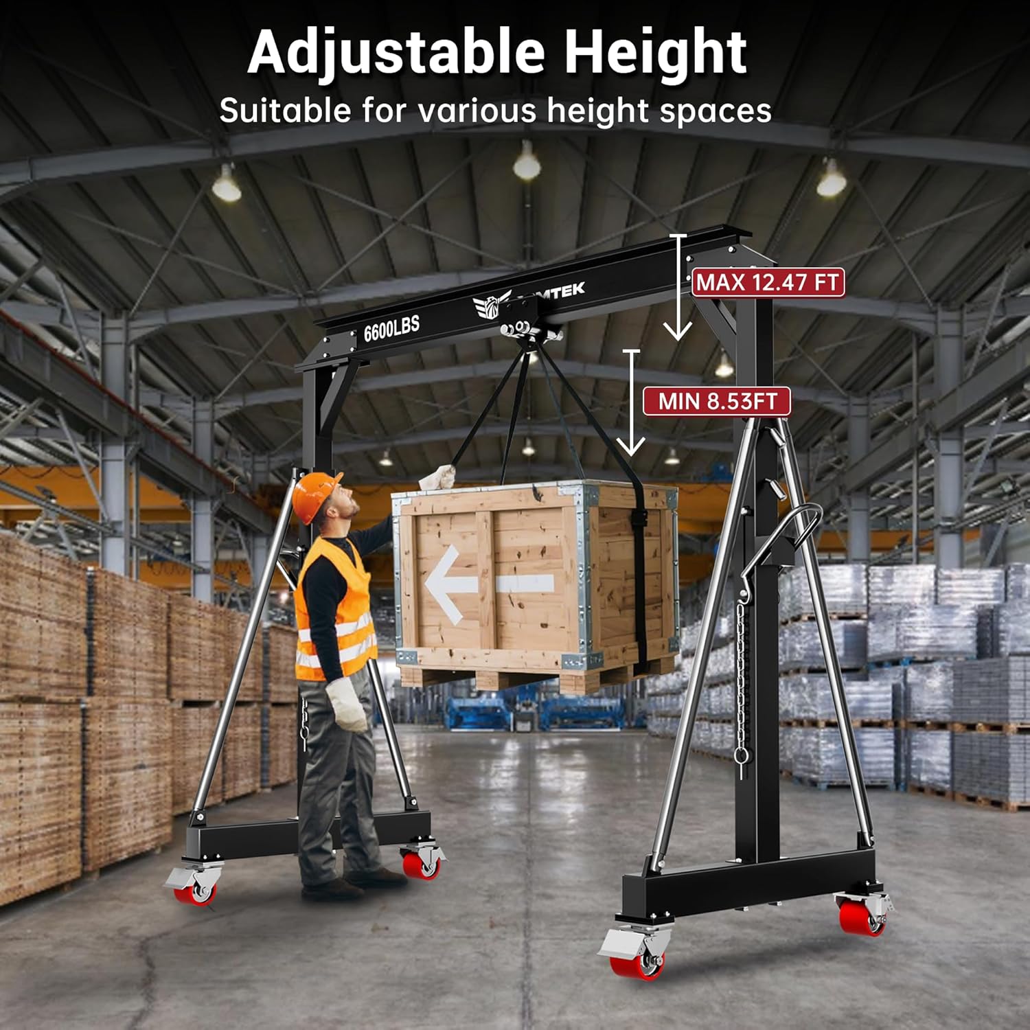 BSMTEK Gantry Crane Review: Pros & Cons, Worth Buying? 2 BSMTEK gantry crane review - performance testing over multiple weeks showing a heavy machine being moved
