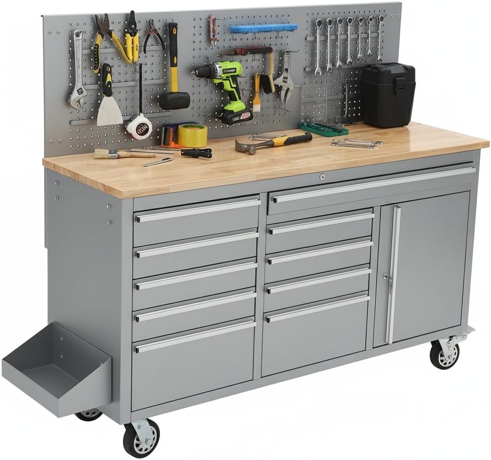 IDEALHOUSE 61 inch rolling tool chest review,IDEALHOUSE tool chest review and rating,is IDEALHOUSE rolling cabinet worth buying,IDEALHOUSE 10 drawer workbench review pros cons,IDEALHOUSE rolling tool chest review honest opinion,IDEALHOUSE mobile workstation review verdict build quality and materials close-up