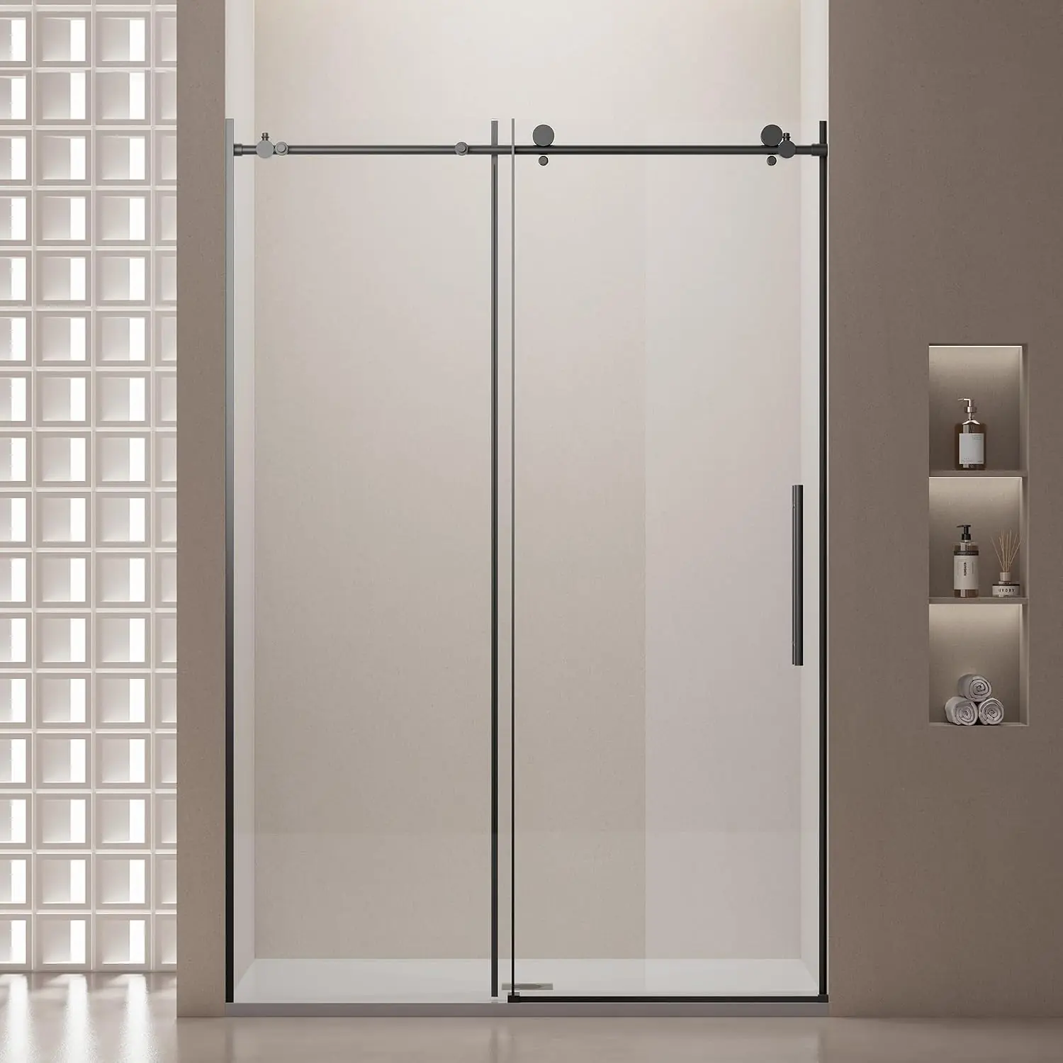 MonBlari frameless sliding shower door review - detailed features and technical specifications