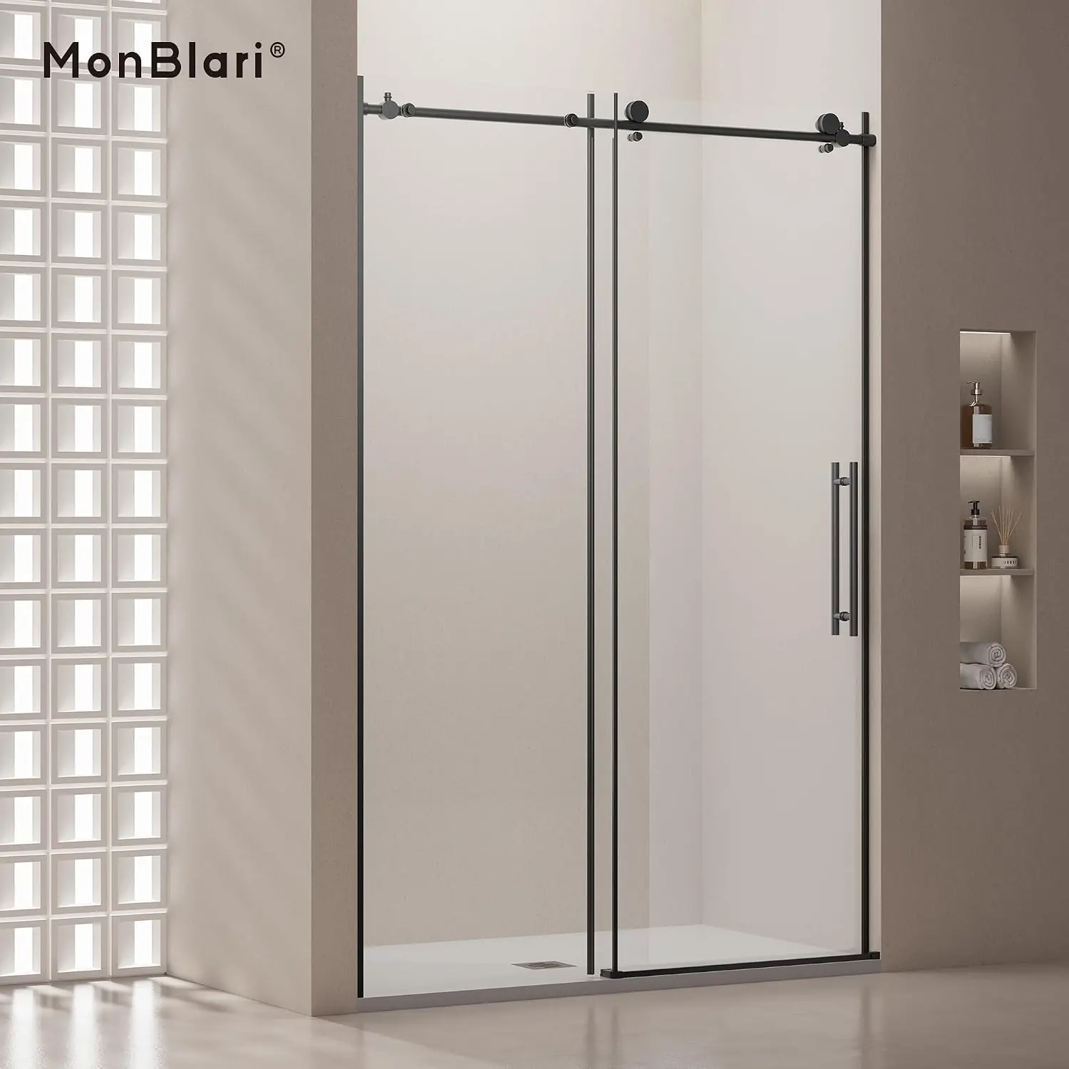 MonBlari frameless sliding shower door review unboxing and complete package contents