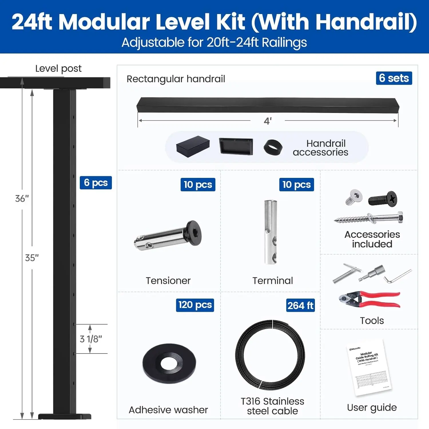 Muzata cable railing kit review,Muzata cable railing kit review and rating,is Muzata cable railing kit worth buying,Muzata cable railing kit review pros cons,Muzata cable railing kit review honest opinion,Muzata cable railing kit review verdict performance testing over multiple weeks
